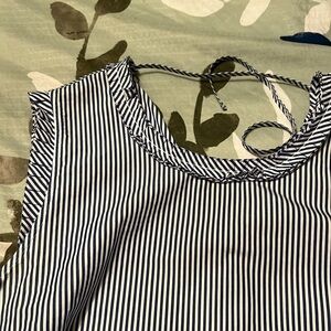 J.Crew pinstriped sleeveless blouse